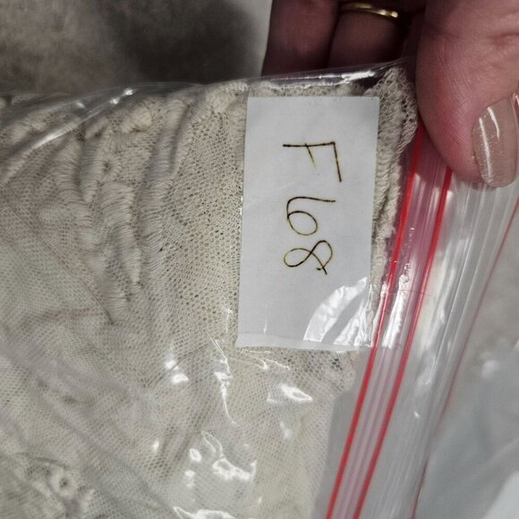 Vivid Importers Cream Lace‎ Crochet Long Duster Kimono Open Front Cardigan 1X - Picture 9 of 9